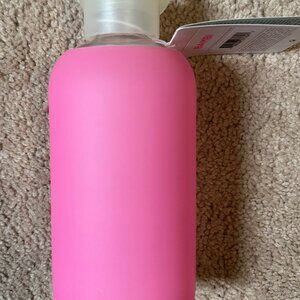 BKR Glass Water Bottle w/ Silicone Sleeve 500ml 16 oz Bambi Hot Pink New w/ Tag
